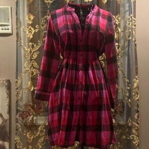Victoria's Secret PINK plaid tunic ~ S